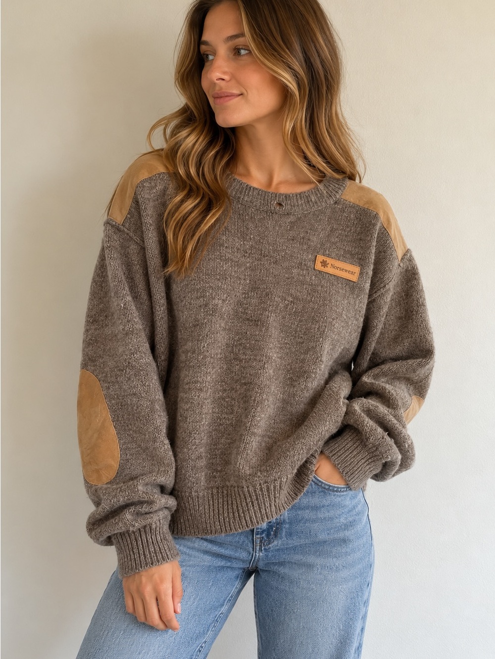 Vintage Norsewear Wool Sweater XXL | Made in New Zealand | Elbow Patches